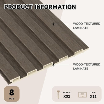 POHARE WPC Slat Wall Paneling, Acoustic Wall Panels - Image 3