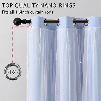 XiDi Blue Curtains for Bedroom, Girls Room Blackout Curtains, Kids Room - Image 7