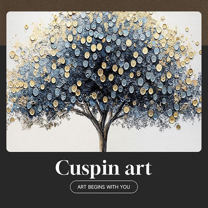 Framed Square Tree of Life Wall Art, Minimalist Elegant Luxury Abstract Tree - Image 7