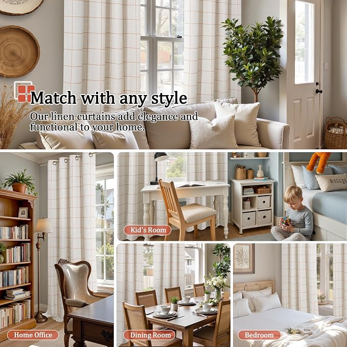 Lajode Linen Blackout Curtains for Bedroom - Image 4