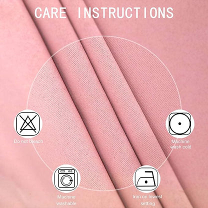 LEMOMO Blackout Curtains 52 x 63 inch/Pink Curtains Set of 2 Panels/Thermal - Image 3