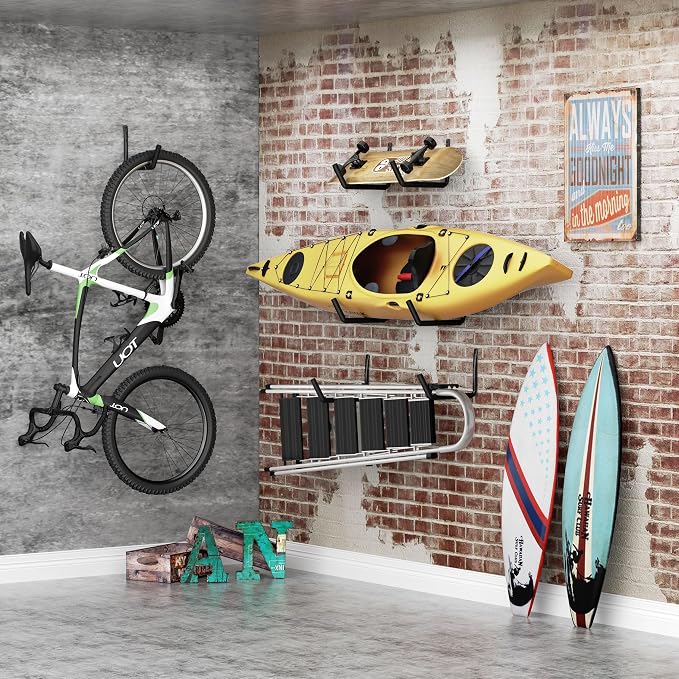niffgaff Heavy Duty Garage Storage Hooks - 120 LB Capacity Wall Mounted Rack - Image 8