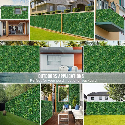 Grooy Artificial Boxwood Panels, Grass Wall Panels 20"x20", Privacy Hedge Fence - Image 7