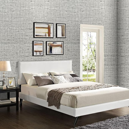 Gray Wallpaper Peel and Stick 15.75x196.85inch Contact Paper Grasscloth - Image 3