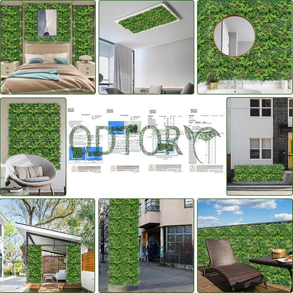 ODTORY Artificial Grass Wall Backdrop Panels: 40×40 in UV-Anti Greenery Boxwood - Image 6