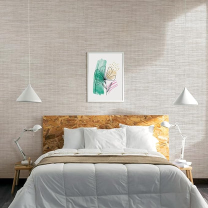 Ansehan Grasscloth Textured Wallcovering W1311 Oxford, Non Prepasted Natural - Image 3