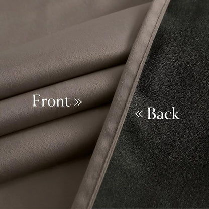 NICETOWN Taupe Velvet Curtains 108 inches Long - Image 6