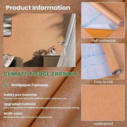 Abyssaly Cream Orange Wallpaper Peel and Stick Wallpaper 15.7in X 118in Silk - Image 8