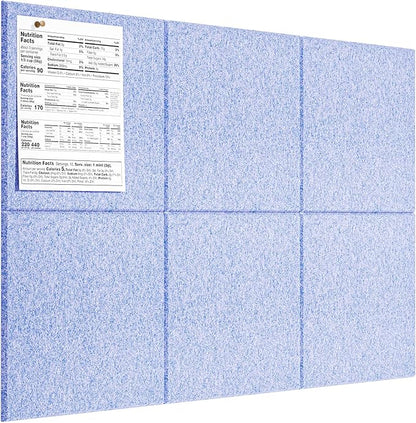 MaxGear Large Cork Board for Wall 36" x 24", Light Blue Bulletin Board by MaxGear