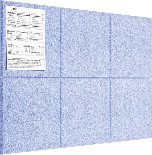 MaxGear Large Cork Board for Wall 36" x 24", Light Blue Bulletin Board by MaxGear