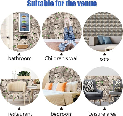 3D Panels Peel and Stick, Simulated Stone Wall, PVC Waterproof Self Adhesive - Image 7