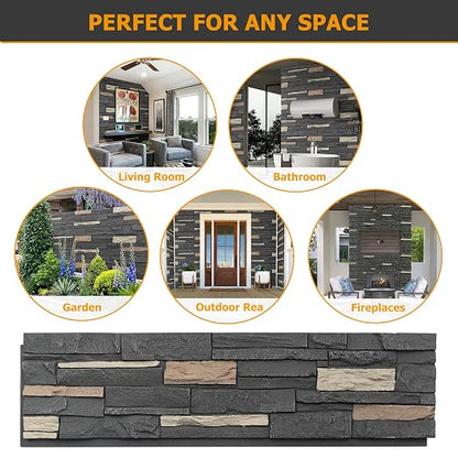 ROOMTEC 1-Pack Faux Stone Wall Covering Panels - Image 5