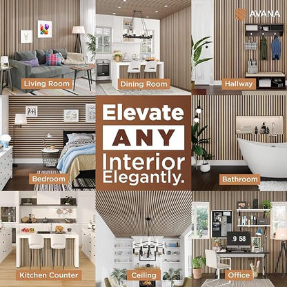 Avana Acoustic Wood Wall Panels – 93.2x11.25 Inch Panels – Fits 94x12 Layout – - Image 3