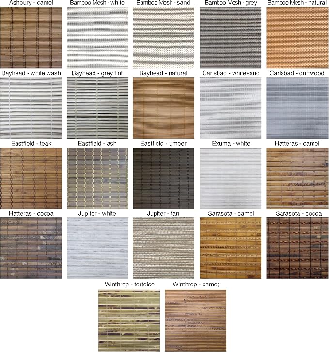 Cordless Woven Wood Roman Shades, 54W x 36H, Ashbury Camel, Sizes 20-72 Wide - Image 3