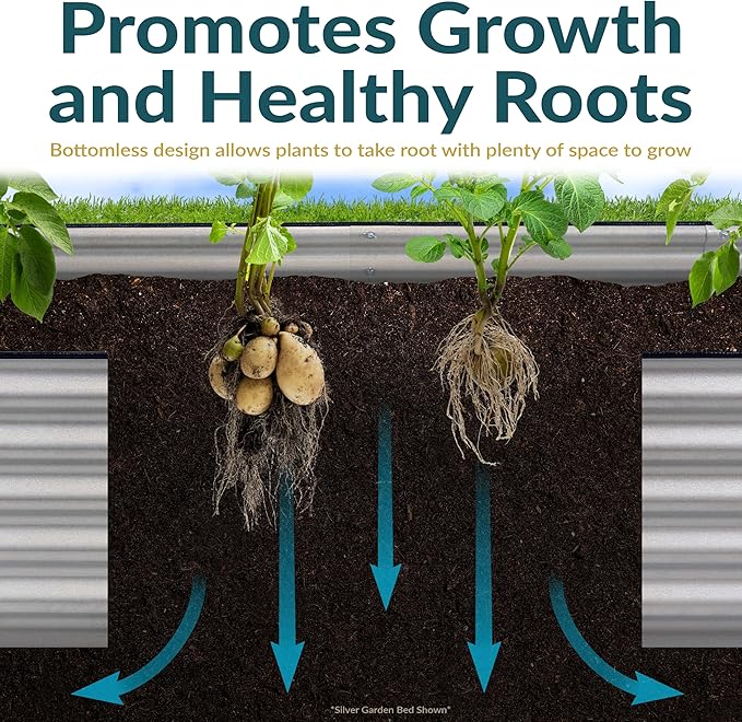 Sunnydaze 11.75" H Raised Metal Garden Bed - Galvanized Raised Garden Bed Outdoor for Vegetables and Flowers - Dark Gray - Square