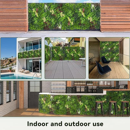Artificial Grass Wall Boxwood Plant Panel: 20"x20" UV Resistant Green Leaves - Image 5