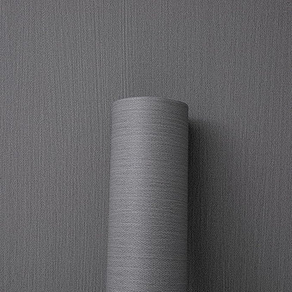 Haimin Fabric Wallpaper Textured Contact Paper Grey Peel and Stick Faux Linen - Image 7