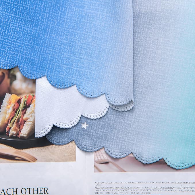 XiDi Curtains for Bedroom Decor, Rainbow BluGrenGrey-52-45 - Image 6