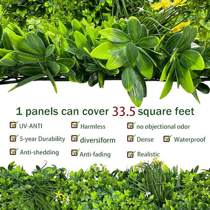ODTORY Artificial Plant Wall Roll: 40X120 in UV-Anti Ivy Privacy Fence Screen - Image 3
