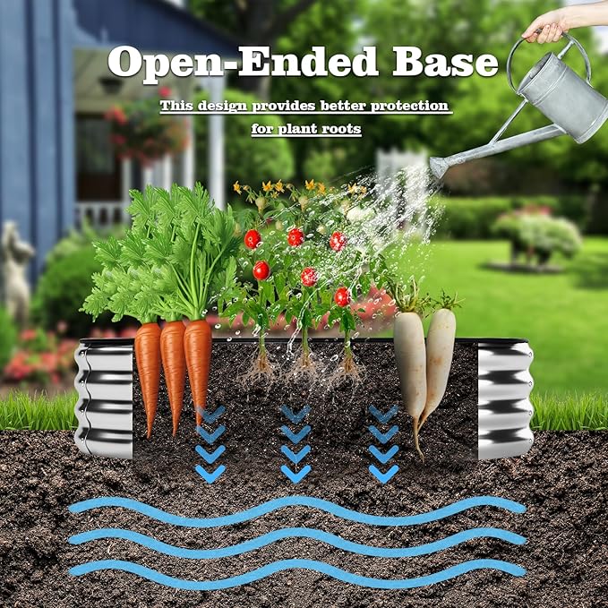 Raised Beds for Gardening Raised Garden Bed Kit for Gardening Outdoor，4x2x1ft Planter Grow Garden Box Raised Flower Bed