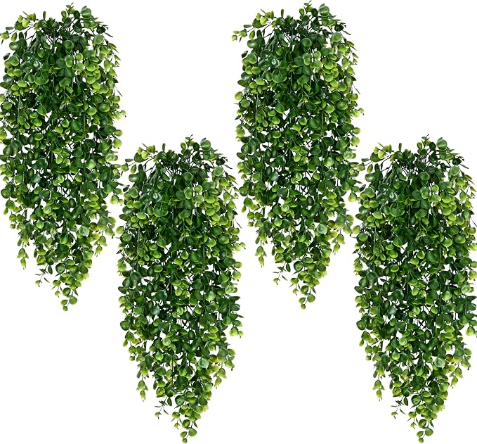 Waipfaru 8Pcs Fake Hanging Plants 2.7ft Fake Plants UV Resistant Fake Vines by Waipfaru