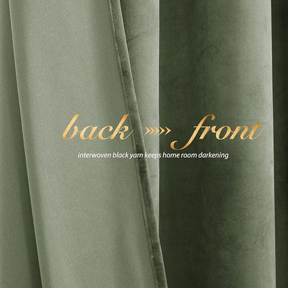 NICETOWN Super Soft Velvet Curtains 72 inches, Sound Reducing Cold Heat - Image 4