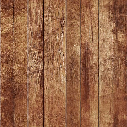 FLFK Peel and Stick Wallpaper Vintage Brown Wood Contact Paper by FLFK