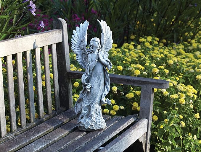 Joseph's Studio by Roman - Collection, 21" H Praying Angel W/Wings, Made from Resin, High Level of Craftsmanship and Attention to Detail, Durable and Long Lasting