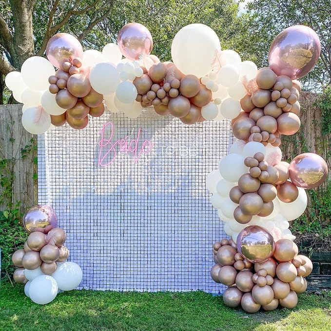 COKAOBE Matte White Sequin Wall Backdrop, Photo Backdrops - Image 7