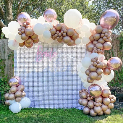 COKAOBE Matte White Sequin Wall Backdrop, Photo Backdrops - Image 7