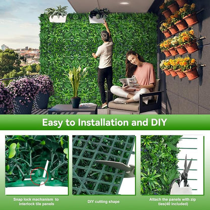 Grass Wall Panels, Fake Greenery Plant Decor - Image 5