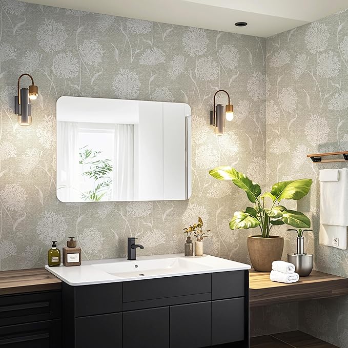 Safiyya Peel and Stick Wallpaper Floral Contact Paper Grasscloth Wall Paper - Image 5
