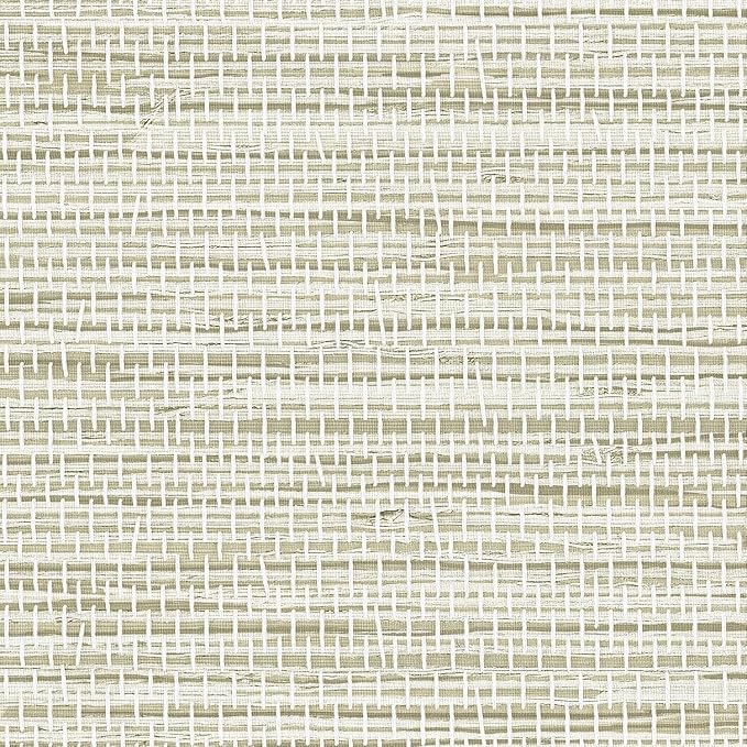 JiffDiff Grasscloth Wallpaper Peel and Stick Cream Grassweave Stick on by wallpaper