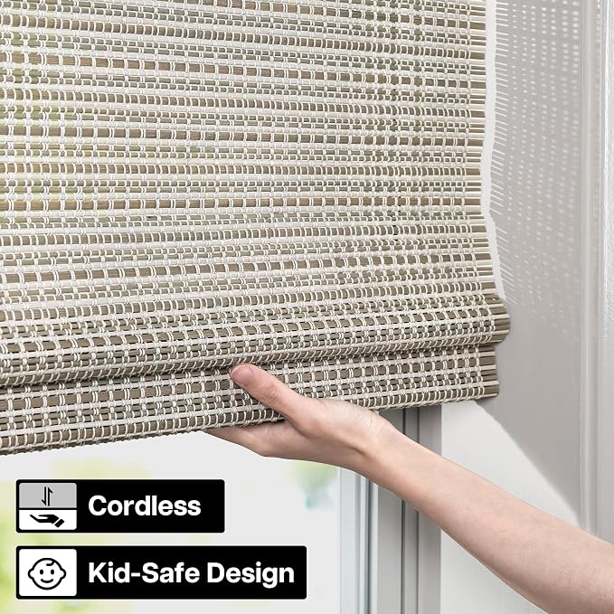 LazBlinds Cordless Bamboo Roman Shades - Image 3
