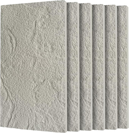 3D Faux Stone Wall Panels, Lightweight & Waterproof Accent Marble Stone Skin by Gahowlen