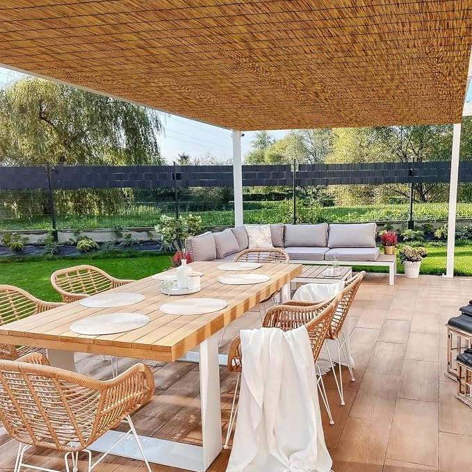 Bamboo Fencing–Handwoven, Bamboo Wall Panel Outdoor Privacy Reed Screening - Image 6