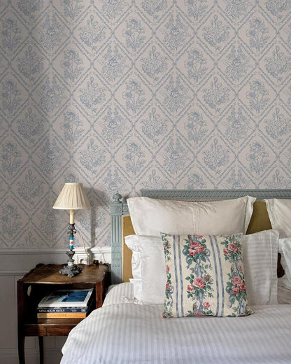 Toduso Peel and Stick Wallpaper Vintage Wall Paper Boho Contact Paper Blue - Image 3
