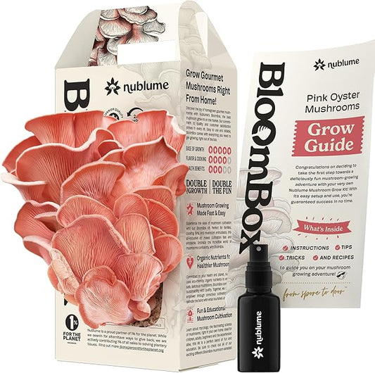 Pink Oyster Mushroom Grow Kit, Grow Your Own Fresh Gourmet Mushrooms at Home, Includes Instructions and Recipes (Pink Oyster)