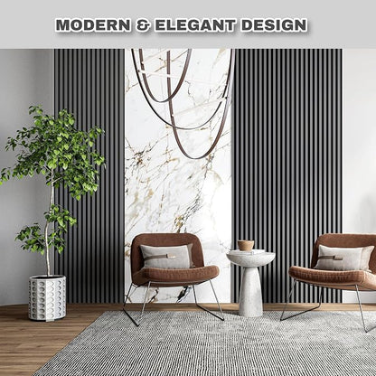 Extra Long Black Wall Panels for Interior Wall Décor 114x6.2x0.4in 8pack Modern - Image 9