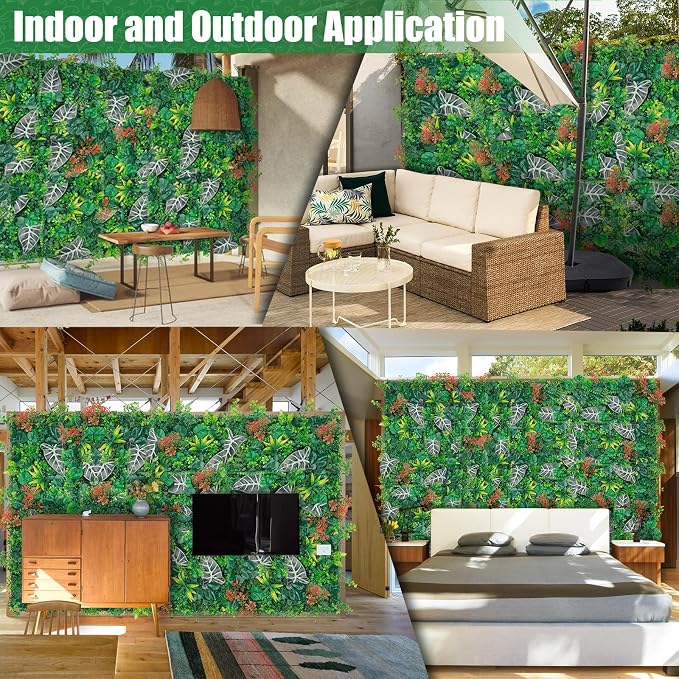 Artificial Grass Wall Roll Panels, Faux Boxwood Green Wall Decor - Image 6