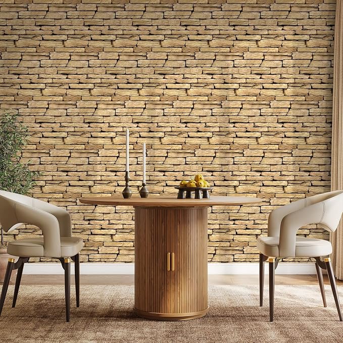 COMSTICKC Peel and Stick Faux Stone Wall Sticker Wall Panels, Not Real Stone - Image 7