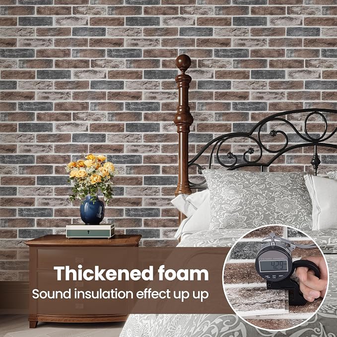 20 PCS 3D Wall Panels Brick Peel and Stick 26.7"x13.4" - Image 6