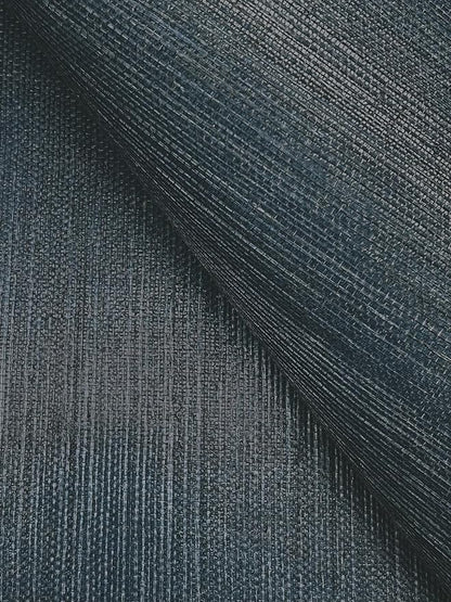 York Wallcoverings Natural Sisal Navy Peel and Stick Grasscloth Wallpaper - Image 4