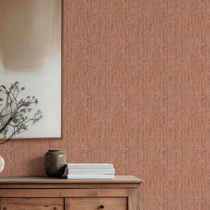 JiffDiff Woven Wallpaper Peel and Stick 17.3" x 120" Colorful Paint Grasscloth - Image 4