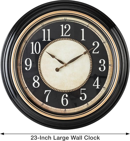 Pacific Bay Norden Huge Decorative Light-Weight 23-inch Wall Clock Silent - Image 5
