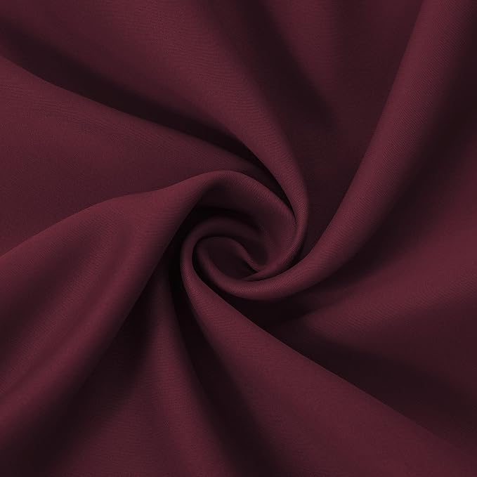 LEMOMO Blackout Curtains 66 x 95 inch/Burgundy Red Curtains Set of 2 - Image 5