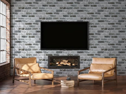 Guvana 17.3"×472.4" Brick Wallpaper Peel and Stick Wallpaper Grey Removable - Image 7