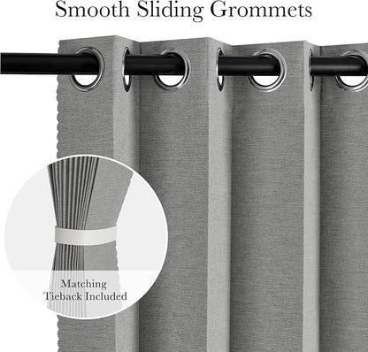 RYB HOME Accordion Style Room Divider Curtain-100% Blackout Folding Accordion - Image 4