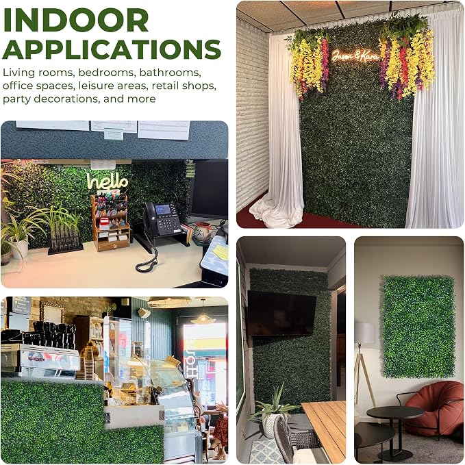 Artificial Boxwood Roll Panels: 60"x138" UV-Anti Faux Hedge Privacy Screen - Image 6