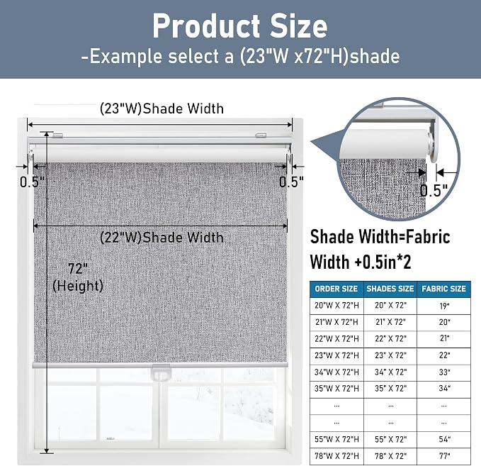 Cordless Roller Shades Blackout Blinds - Image 3